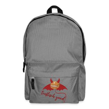 Devilishly cool Bavarian Leberkäs design - Backpack - elephant grey - Front