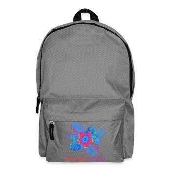 Hibiskus Neon Paradies gefunden - Rucksack - Mittelgrau - Vorne