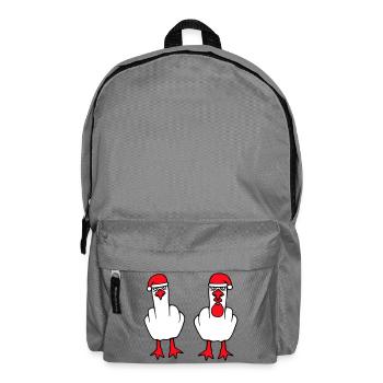2 Seagulls Middle Finger Insult Christmas Team - Backpack - elephant grey - Front
