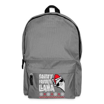 Santa's Favorite Llama Cool Side Sunglasses - Backpack - elephant grey - Front