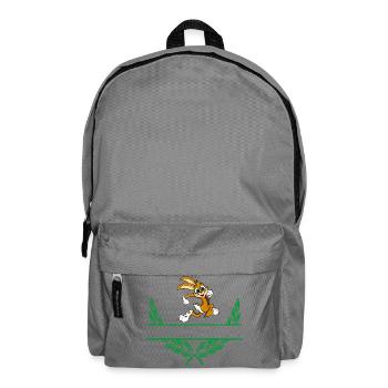 Rabbit Laurel Wreath with Namespace - Backpack - elephant grey - Front