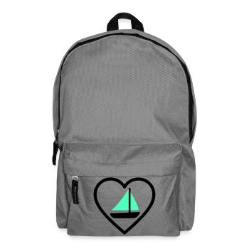 Cuore Vela – Passione Navigazione - Rucksack - Mittelgrau - Vorne