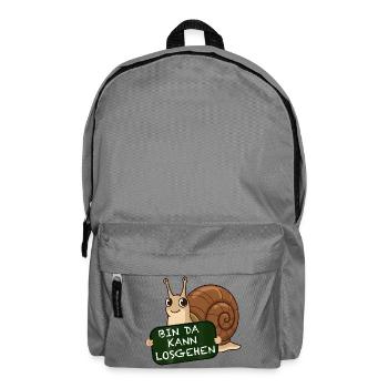 Escargot drôle, je suis là, je peux dire - Sac à dos - gris éléphant - Devant