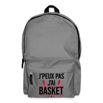 I can't I have basketball Humor Basketball - Backpack - elephant grey - Front