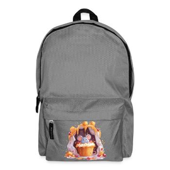 Niedliche Maus in Cupcake Höhle - Rucksack - Mittelgrau - Vorne