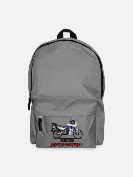 Unleash the Adventurer – Motorradkunst - Rucksack - Mittelgrau