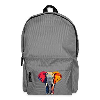 Large Colorful Elephant PopArt Elephant Motif - Backpack - elephant grey - Front