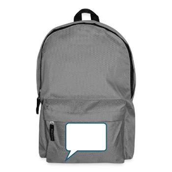 Personalize your own speech bubble comic - Backpack - elephant grey - Front