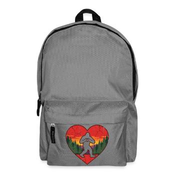 Forêt rétro de cœur d’amour de Bigfoot - Sac à dos - gris éléphant - Devant