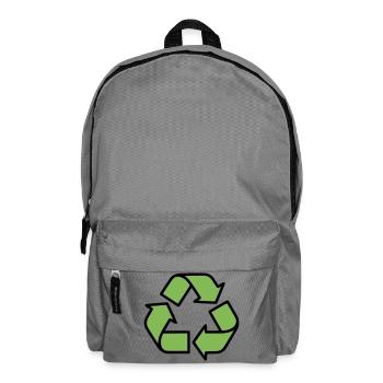 Recycling Sign Outline - Backpack - elephant grey - Front