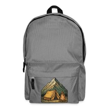 Bergzelt Lagerfeuer Abenteuer - Rucksack - Mittelgrau - Vorne