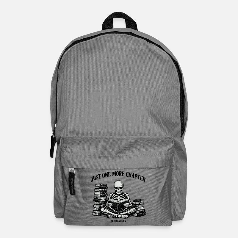 Just One More Chapter Skeleton - Rucksack - Mittelgrau