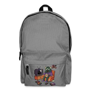 Monster Kino Horror Filme Popcorn - Rucksack - Mittelgrau - Vorne