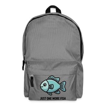 Just One More Fish Cartoon Aquarium Lovers Gift - Backpack - elephant grey - Front