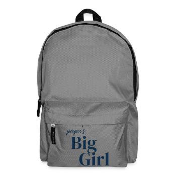 Papas große Mädchen-Typografie - Rucksack - Mittelgrau - Vorne