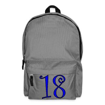 18. 18 YEARS OLD. 18th ANNIVERSARY. 18 BIRTHDAY. - Backpack - elephant grey - Front