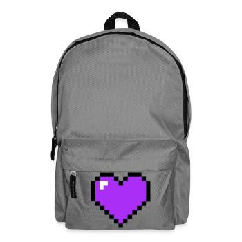 Santé 8-bit du cœur du Pixel - Sac à dos - gris éléphant - Devant