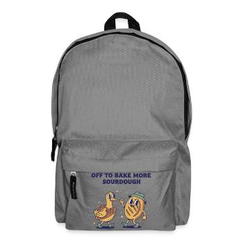 Off To Bake More Sourdough Bread Baking Era - Backpack - elephant grey - Front