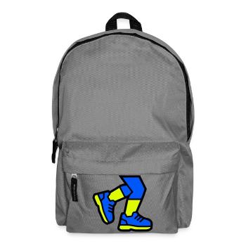 Dynamische Läufer Beine Joggen - Rucksack - Mittelgrau - Vorne