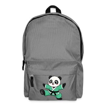 Panda Karate Kick Martial Arts Martial Arts - Backpack - elephant grey - Front