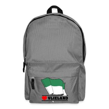 I Love Vlieland – Design der Inselflagge - Rucksack - Mittelgrau - Vorne
