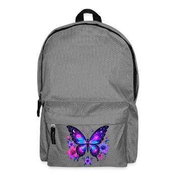 Galaxy Schmetterling Blumen - Rucksack - Mittelgrau - Vorne