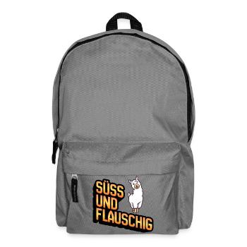 Süss und Flauschig Lama - Rucksack - Mittelgrau - Vorne