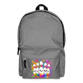 Colorful Bowling Joy Pin Wonder - Backpack - elephant grey - Front