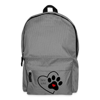 Dog Love – Herz Pfote - Rucksack - Mittelgrau - Vorne