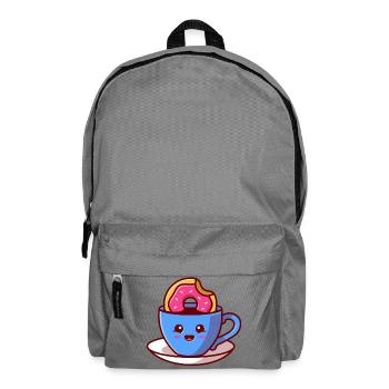 Kawaii Donut Cup Cheer - Backpack - elephant grey - Front