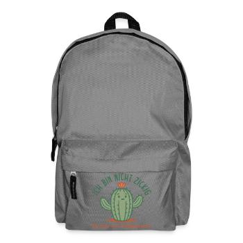 Ich bin nicht launisch Kaktus Schutzstacheln - Rucksack - Mittelgrau - Vorne