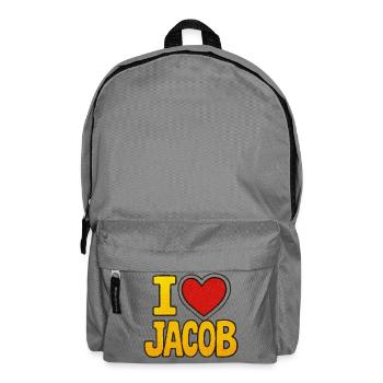 J’aime Jacob rétro - Sac à dos - gris éléphant - Devant