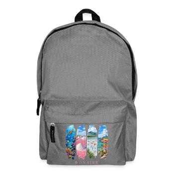 Bonaire Holiday Travel – Motif nature et récif des Caraïbes - Sac à dos - gris éléphant - Devant
