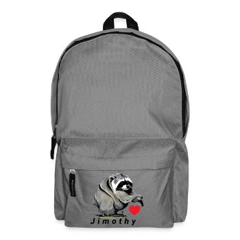 Jimothy Meerkat Heart Design - Backpack - elephant grey - Front