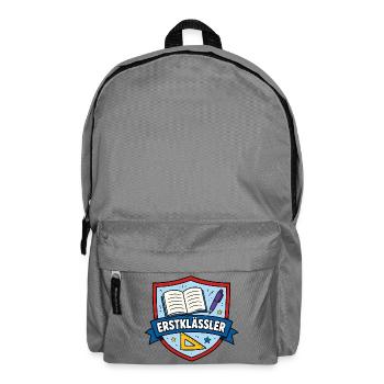 Erstklässler Lernheld Schild - Rucksack - Mittelgrau - Vorne