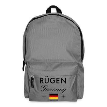 Rügen Deutschland Koordinaten Reise Souvenir - Rucksack - Mittelgrau - Vorne