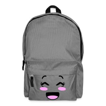 Visage mignon dans le style kawaii - Sac à dos - gris éléphant - Devant