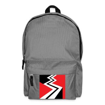 Zickzack Rennstrecke Grafik - Rucksack - Mittelgrau - Vorne
