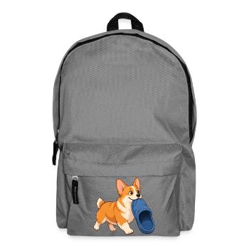 Corgi-Hausschuhdieb - Rucksack - Mittelgrau - Vorne