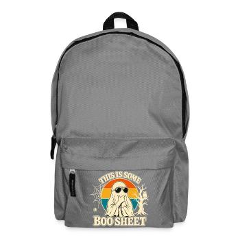 Das ist wirklich ein lustiges Retro-Geister-Halloween auf einem Boo Sheet. - Rucksack - Mittelgrau - Vorne