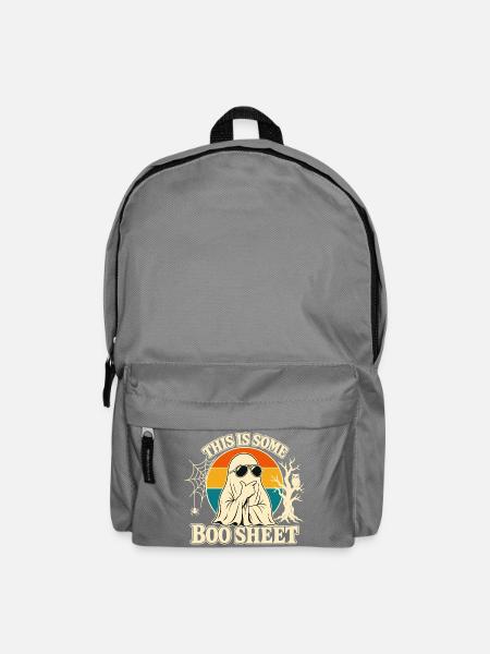 Das ist wirklich ein lustiges Retro-Geister-Halloween auf einem Boo Sheet. - Rucksack - Mittelgrau
