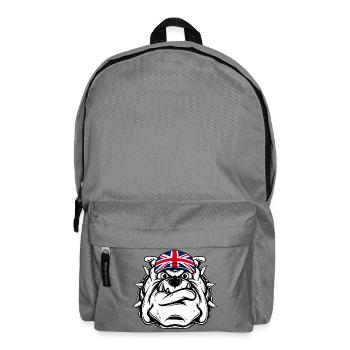 Britische Bulldogge - Rucksack - Mittelgrau - Vorne