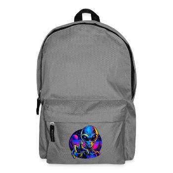Neonalien Hand im All - Rucksack - Mittelgrau - Vorne