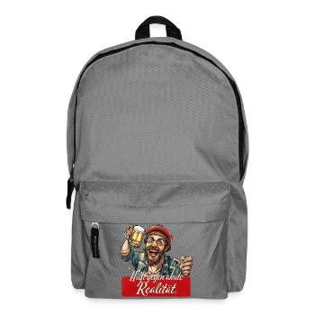 Hilft gegen akute Realität – Bier Humor - Rucksack - Mittelgrau - Vorne