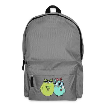 Colorful Owl Friendship - Backpack - elephant grey - Front
