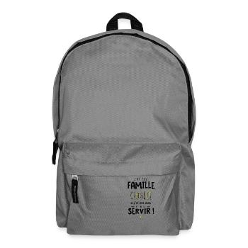 J'ai une famille cinglée et je peux m'en servir - Sac à dos - gris éléphant - Devant