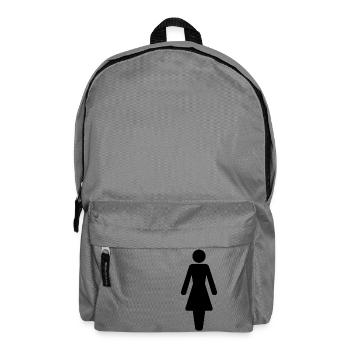 Frau Symbol - Rucksack - Mittelgrau - Vorne