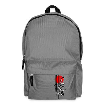 Bamboo Design - Nishikigoi - Koi Fish 1 - Rucksack - Mittelgrau - Vorne
