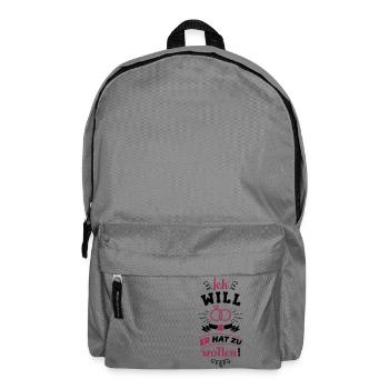 ich will er hat zu wollen ringe - Rucksack - Mittelgrau - Vorne