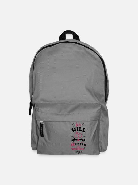 ich will er hat zu wollen ringe - Rucksack - Mittelgrau
